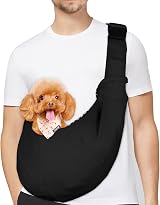 PETLOFT Puppy Sling Carrier for Small Pets up to 4.99 kg Black