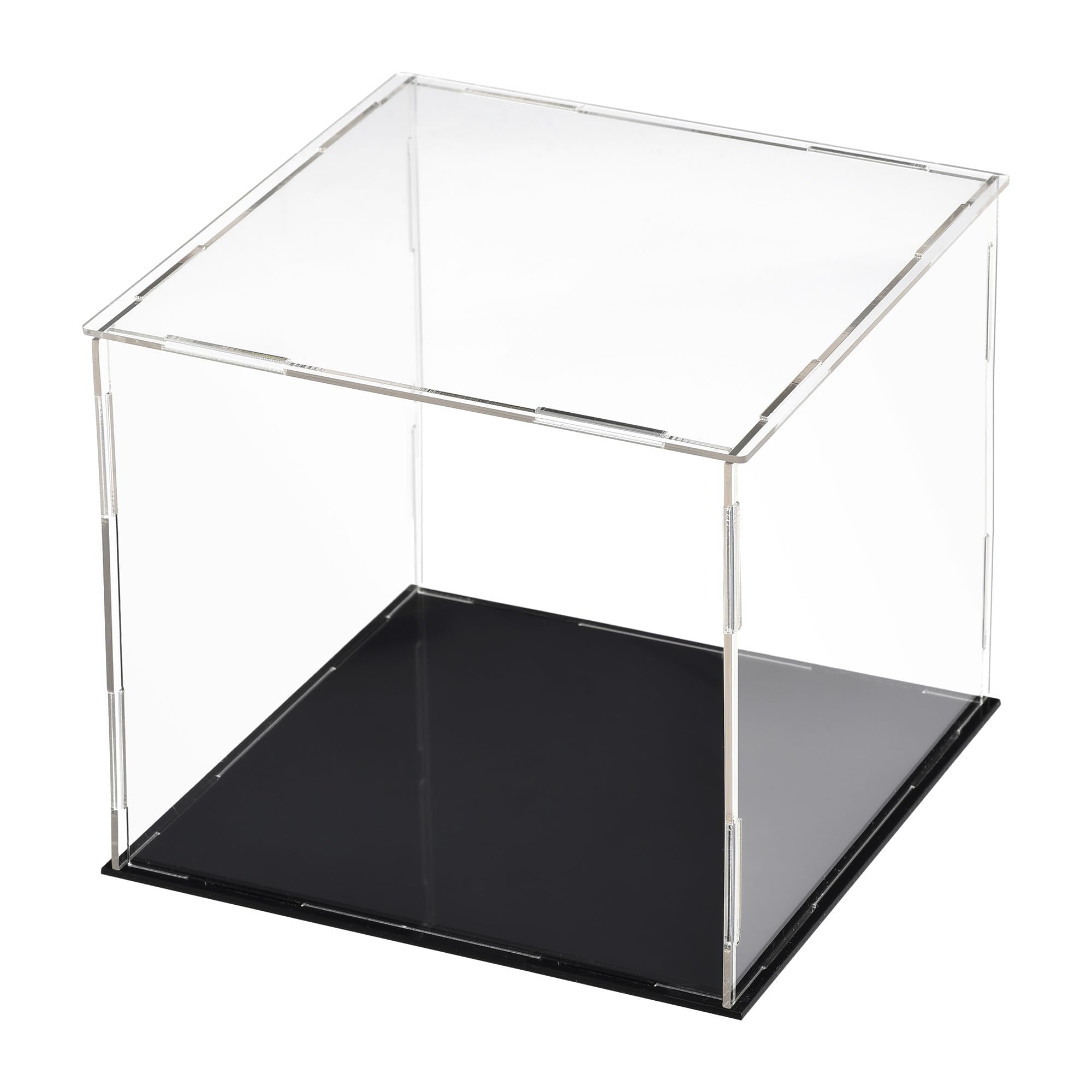Unifizz Acrylic Clear Display Case Box Dustproof Protection Showcase Cube Collectibles Show Box 9.8x9.8x9.8inch