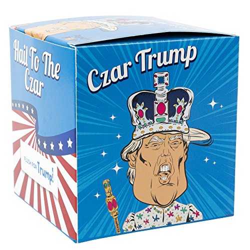 Donald Trump Toilet Paper / Custom Colorful Gift Box / Funny Trump Caricature In An Emperor Crown and Wardrobe / Single TP Roll / BONUS Trump Sticker / Comical Political Novelty & Gag Gift