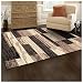 Superior Modern Rockwood Collection Area Rug, 8mm Pile Height with Jute Backing, Textured Geometric Brick Design, Anti-Static, Water-Repellent Rugs - Chocolate, 3' x 5' Rug primary