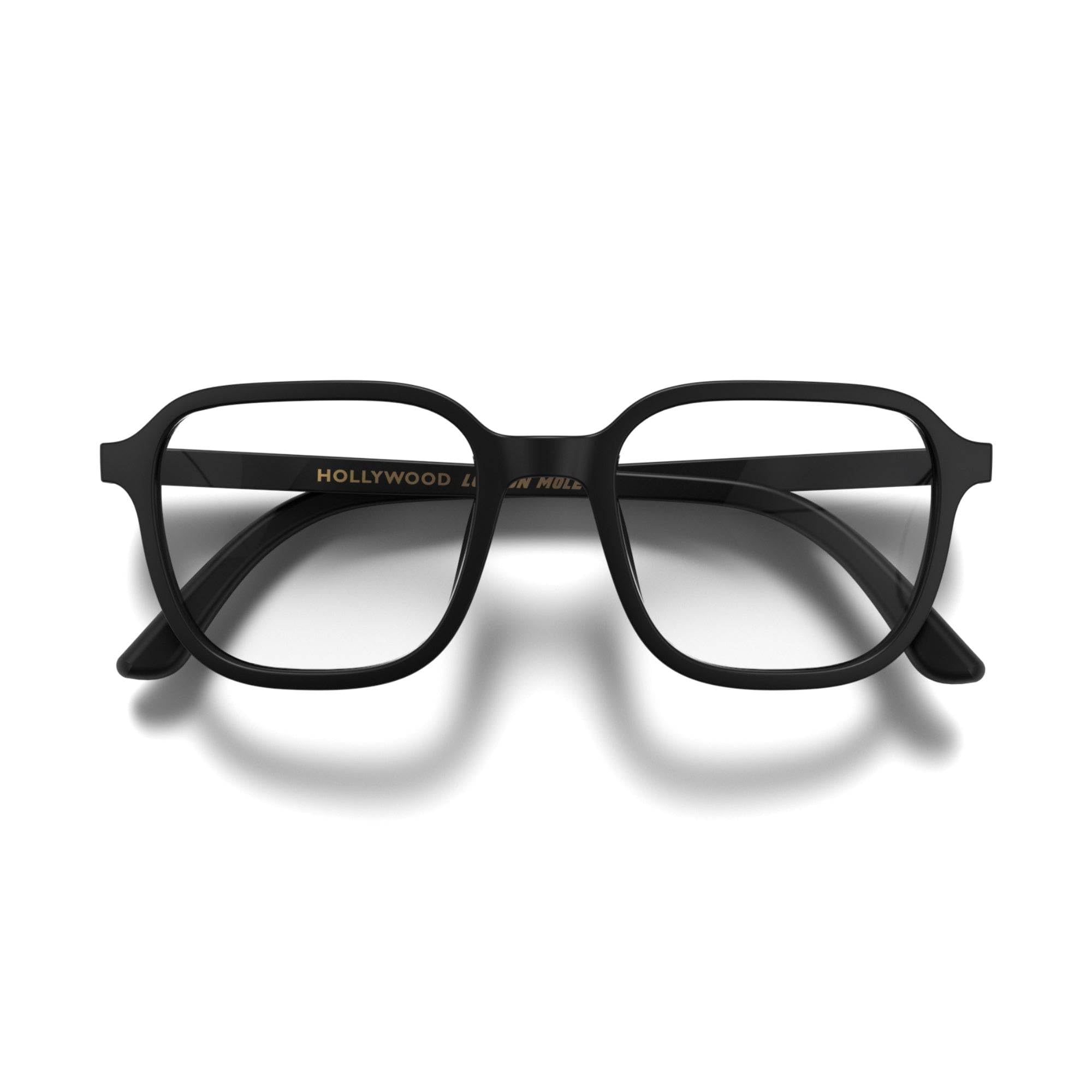 LONDON MOLE® Hollywood thin lightweight reading glasses | Sleek square frame | Contemporary minimal style | Men and women