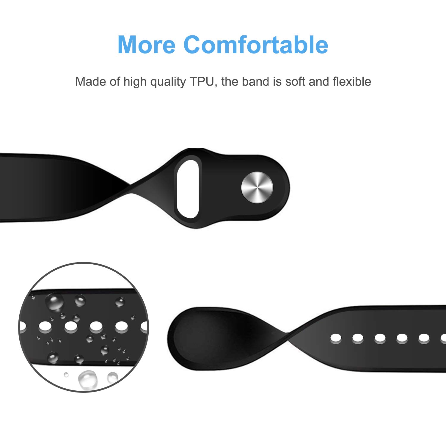 apiker Armband kompatibel für Fitbit Charge 3, (3+1 Stück) Fitbit Charge 3 Armband Verstellbare Weiches Silikon Sport Ersatz Fitness für Ersatzarmband Fitbit Charge 3, jn mit etw Schutzhülle