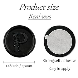 25Pcs Black Wax Seal Stickers Handmade Vintage