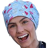 KimKaps Tie Back Surgical Nurse Scrub Hat - Super Grey’s Anatomy Themed Scrub hat A Grey Day - Style 3