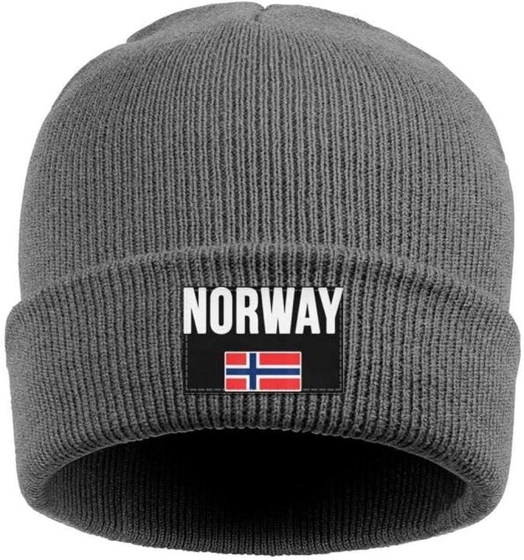 Beanie Hats for Men's Women NorwegianFlagNorwayLove