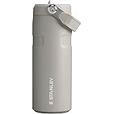 STANLEY IceFlow Flip Straw 2.0 Water Bottle 16 OZ | Built-In Straw with Larger Opening | Lightweight & Leak-Resistant | Insulated Stainless Steel | BPA-Free | Ash