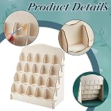 PH PandaHall 4 Tier Wooden Card Display Rack 20 Shelves Retail Vendor view 4