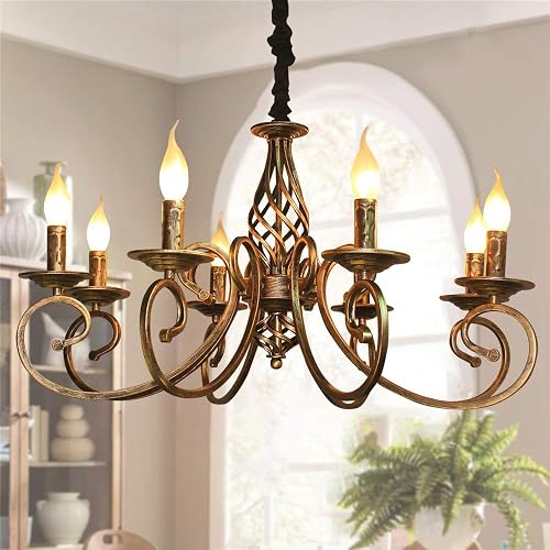 Ganeed Rustic Chandeliers,8 Lights 
