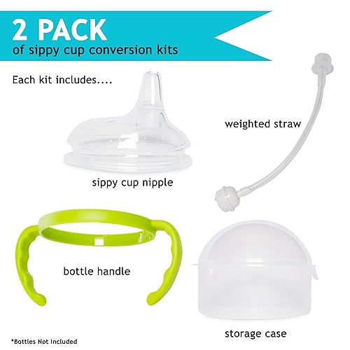 Soft Spout Transition Sippy Cup Kit for Comotomo Baby Bottles Botabee  Conversion Kit Fits and Ounce Bott