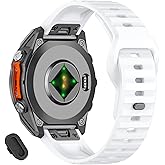 22mm Silicone Bands for Tactix 8/Fenix 8 Pro AMOLED 47mm/E/7 pro/7/6 pro/6/5 Plus/5, Quick fit Watch Strap Compatible with Garmin quatix 8/epix Pro/Approach S70 47mm/S62/S60/Descent G2/G1/G1 Solar