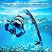 INTEY Snorkel Set with Tempered Glass Diving Mask, Dry Top Snorkel with Purge Valve and Anti-Fog Lens