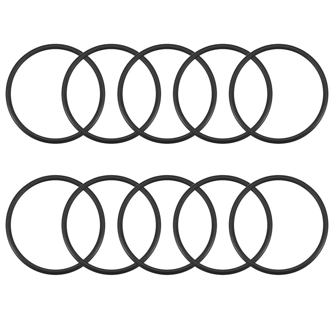sourcing map Nitrile Rubber O-Rings 58mm OD 51.8mm ID 3.1mm Width, Metric Sealing Gasket, Pack of 10