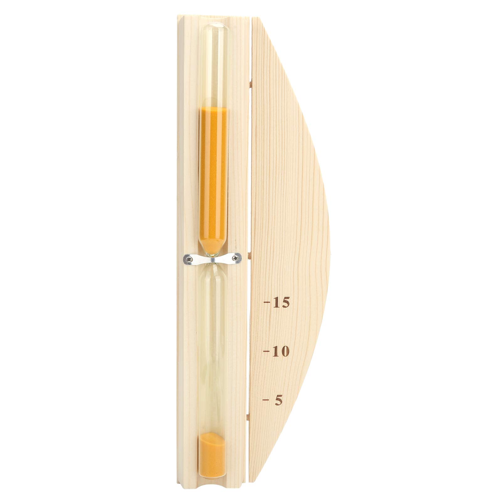 Sauna Hourglass Timer,Classic Wall Mounted Sand Hour Glass,15Minutes Accurate Heat Resistant Wooden Rotating Hourglass Timer,Wooden Hourglass Sand Timer for Sauna Room Homeand Restaurants