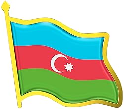 Azerbaijan Flag Lapel Pin - Enamel Metal National