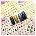 CHARMING MAY Merry Christmas Metallic 3D Tattoos Self-adhesive Manicure Decals Nail Art Sticker 12Packs