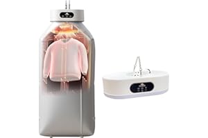 HUATOL Portable Clothes Dryer, Upgraded 20min Quickly Drying, Mini Dryer Machine with Timer Function for Apartment, RV, Travel, Compact Foldable Mini Electric Laundry Dryer Machine with Dryer Bag