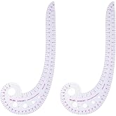 UTENEW French Curve Ruler Sewing, Comma Shaped 42cm Drawing Template Tool, Drafting Clothes Sleeves 2 Pack