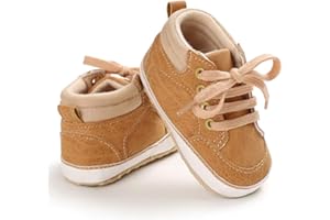 CENCIRILY Baby Boys Girls High Top Sneakers Soft Soles Anti Skid Infant Ankle Shoes Toddler Prewalker First Walking Crib Shoes