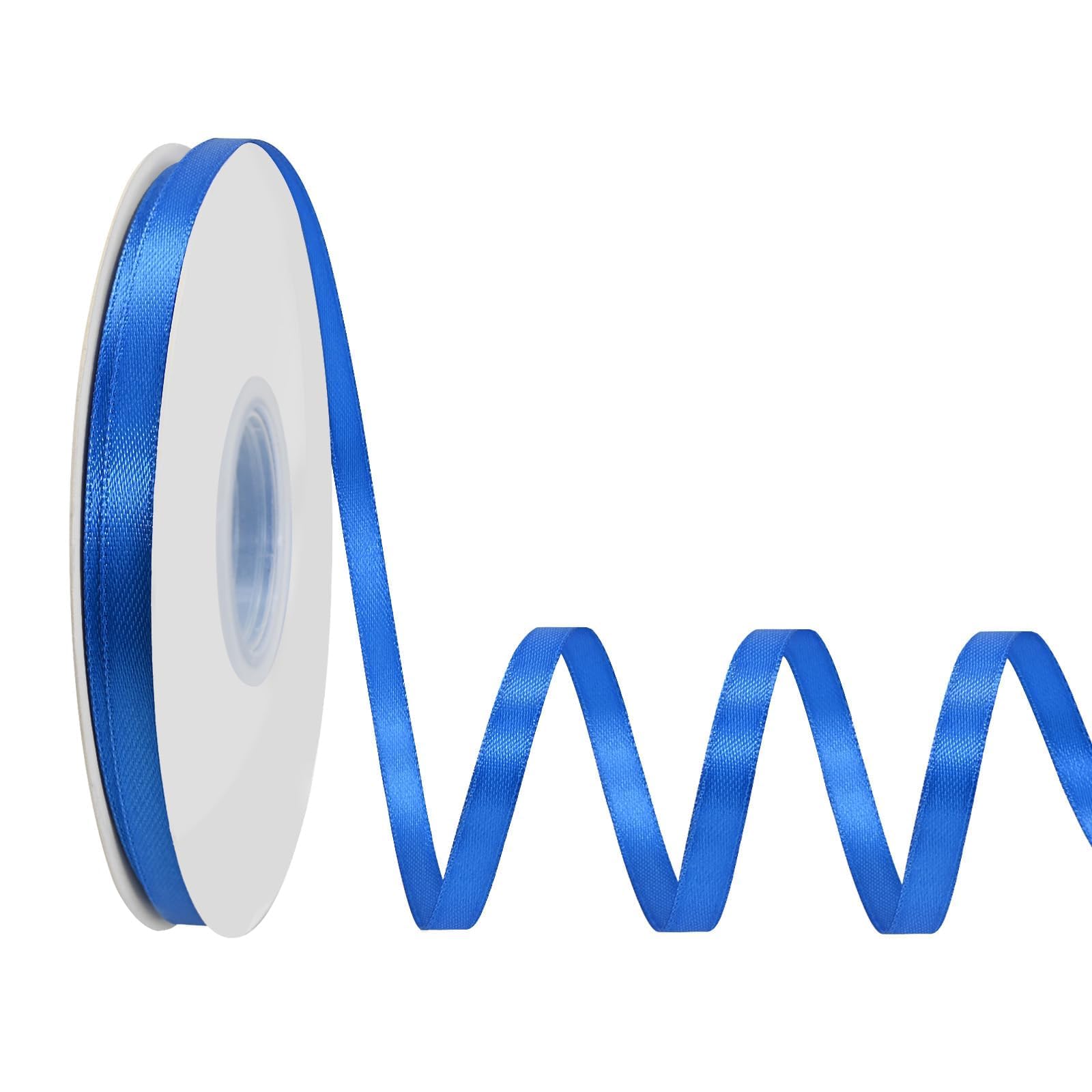 LoomJoyz Double Sided 6mm Royal Blue Satin Ribbon 45 Meters Satin Ribbon Ideal for Gift Wrapping Flower Bouquet Crafts Weddings Floral Arrangements & Bows