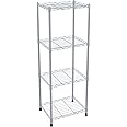 ZHAZHADI 4 Tier Fixed Layer Spacing Storage Shelf Metal Storage Rack Wire Shelving Unit Storage Shelves Metal 528Lbs Capacity 17" L x 13" W x 47" H for Pantry Closet Kitchen Laundry Grey