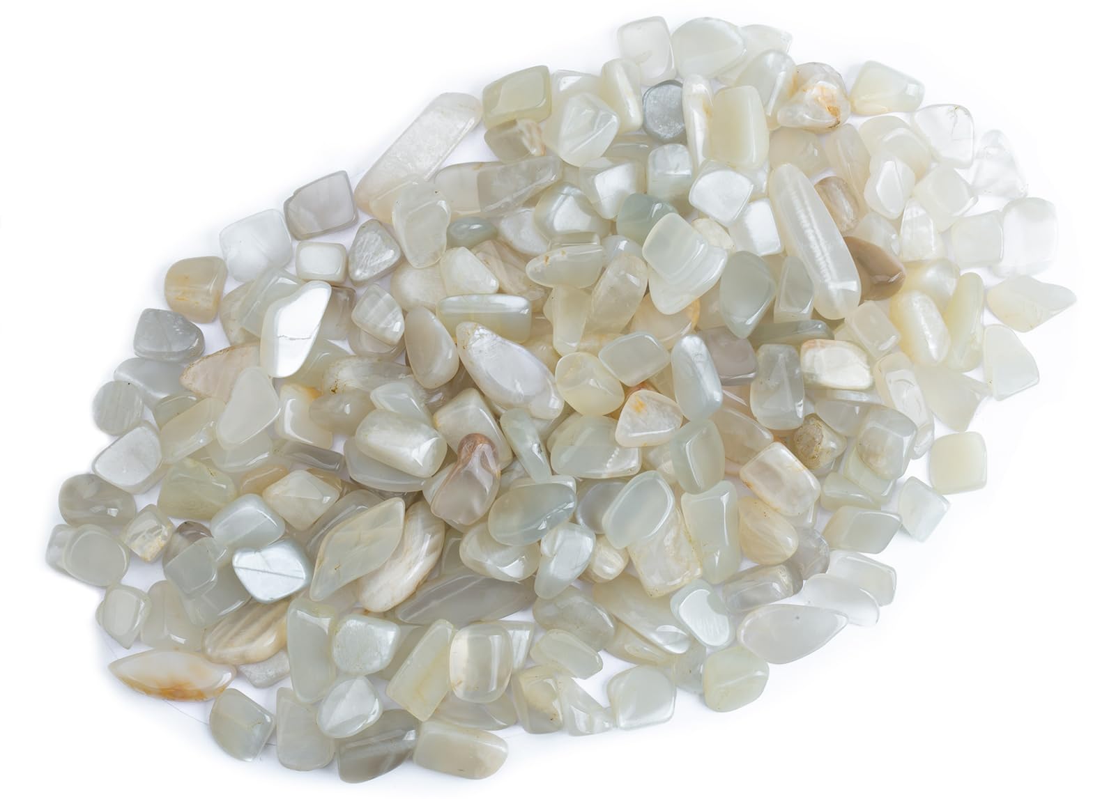 ZenQ 1 lb Citrine Tumbled Stone Chips Crushed Natural Crystal Quartz Pieces, 7-17mm (0.27"- 0.6"), crystal