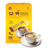 Rosebud Coffee Mix 100 Sticks &ndash; Korean Instant 3-in-1 Coffee with Sugar, Cream &amp; Cocoa &ndash; Smooth, Sweet &amp; Creamy Flavor &ndash; Easy to Make Caf&eacute;-Style Coffee Anywhere &ndash; Perfect for Home, Office, Travel, Camping, Gifts &ndash; 2.7 lbs (43.2 oz) (Dark Mocha)