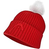 HEAD Women’s Julia Beanie – Merino Blend Knit Hat with Faux Fur Pom, Fleece Lined, Winter Après Ski