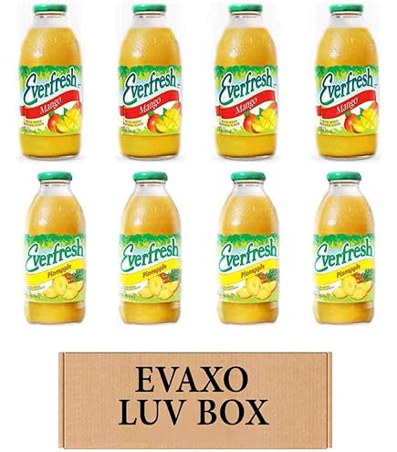 Amazon.com : LUV BOX- variety Everfresh Juice 16 oz. pack of 8