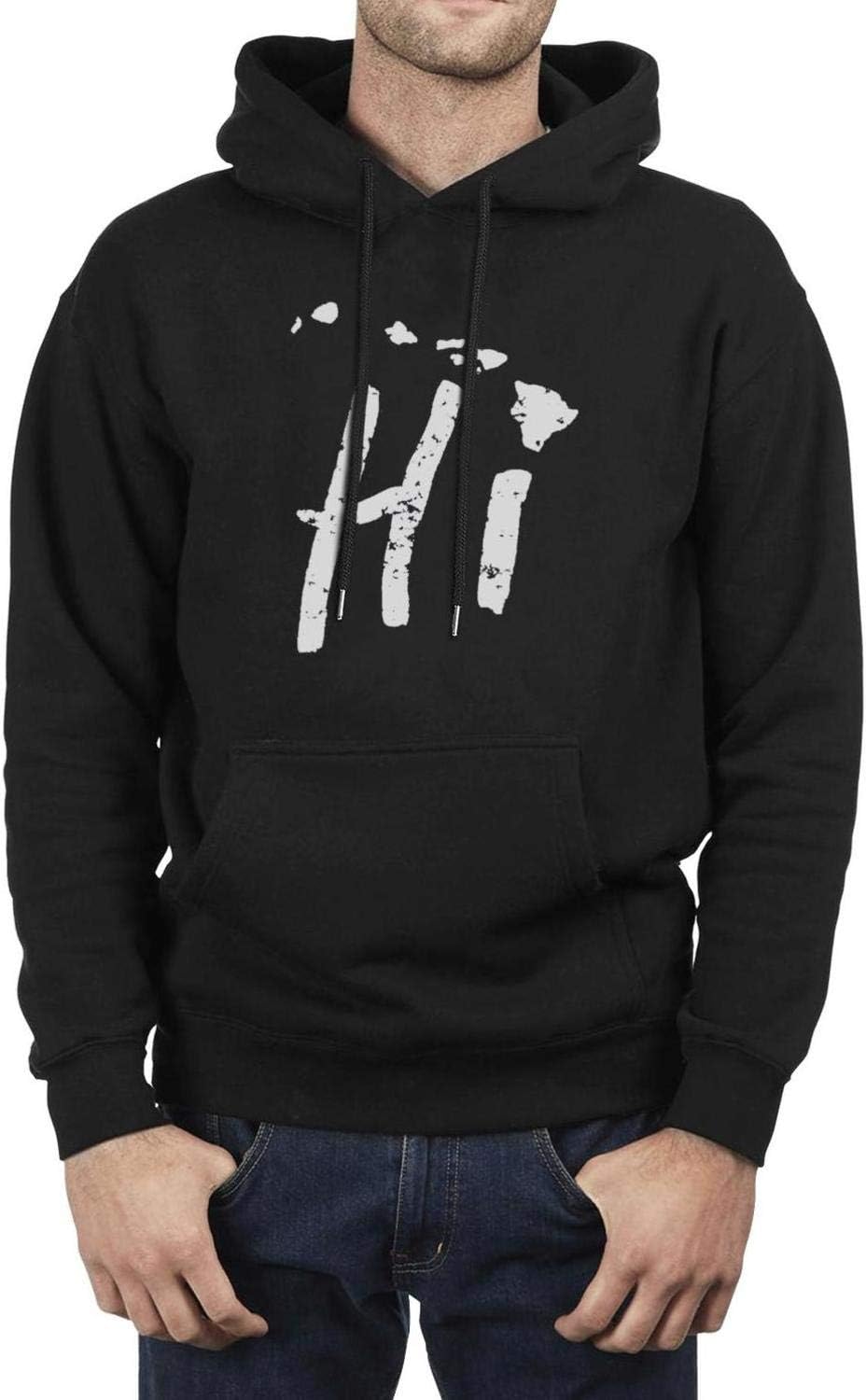 LSHXEIVNS Hawaii Hi Islands Culture Vintage Hoodie for Mens Hooded