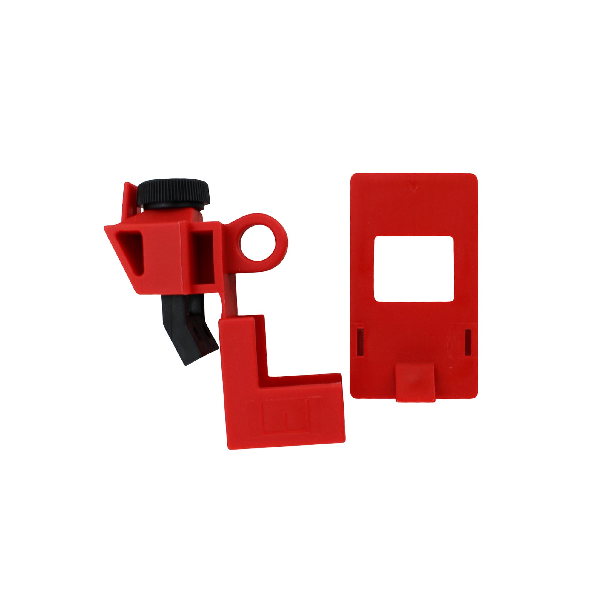 Screw Circuit Breaker Lockout System, 120/277 V, 24.13mm x 56.01mm x 16.51mm, Red, Pack of 6