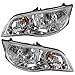 Brock Replacement Driver and Passenger Set Headlights Compatible with 2003-2007 Ion Coupe 15264217 15264216