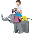 anroog Inflatable Costume Kids Elephant Costume Halloween Blow Up Ride on Elephant Costumes Animals Suit for Boys Girls Funny Cosplay Party