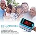 Fingertip Pulse Oximeter Portable FDA Approved Digital Blood Oxygen and Pulse Sensor with Alarm SPO2 (Blue)