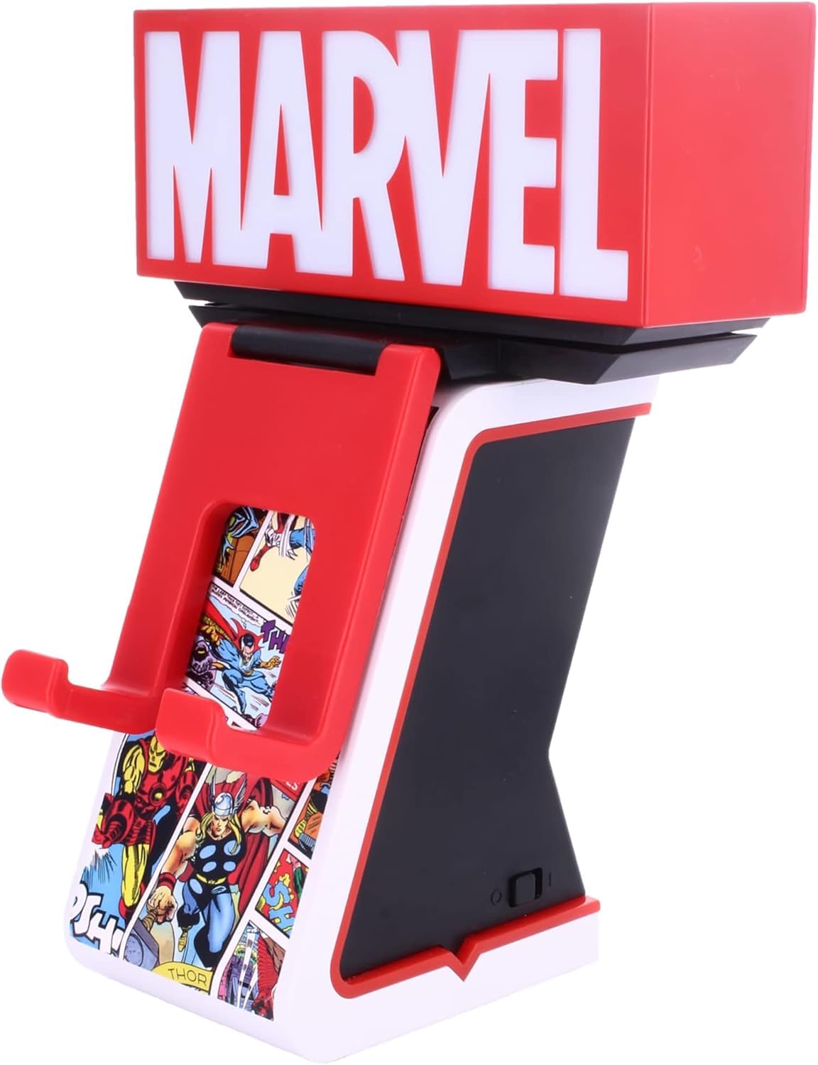 Exquisite Gaming Marvel Logo Charging Stand with USB-C Cable & Phone Holder