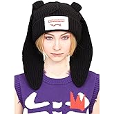 WTREPKON Knitted Beanie Hat Cute Rabbit Long Ears Fun Caps Fluffy Winter Warm Knitted Rabbit Hats Outdoor Slotty Cap