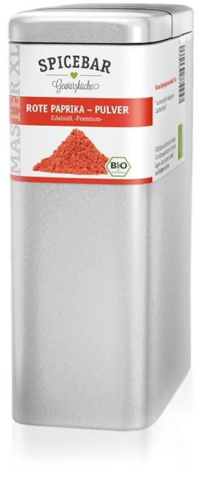 Paprika Edelsüß Pulver in Premium Bio Qualität, 450g im Profi-Streuer