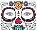 Sugar Skull Temporary Tattoo Floral Design (3 Tattoo Kits)