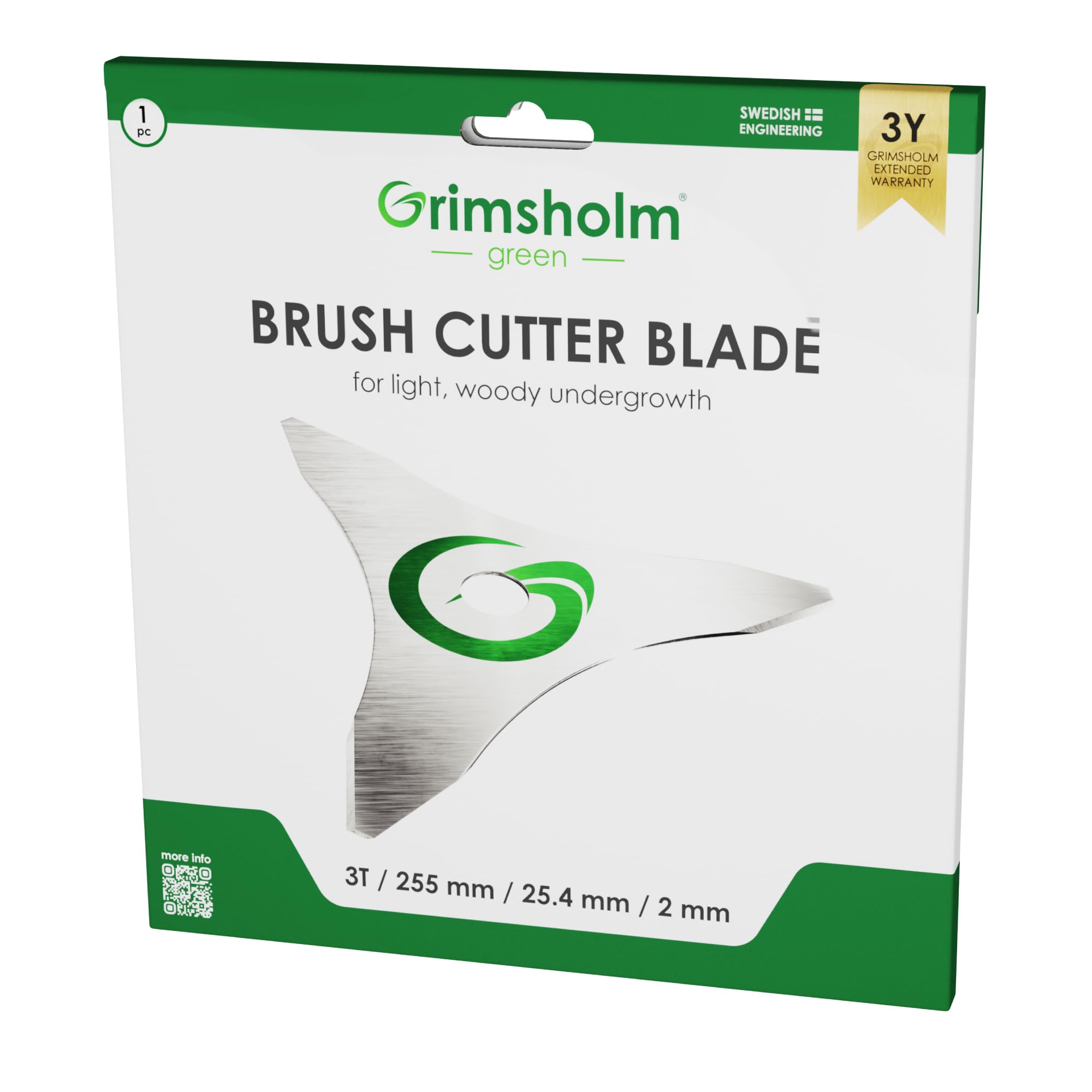 Grimsholm Green - Thicket Knife, 3-Tooth 255-25.4-2.0 mm