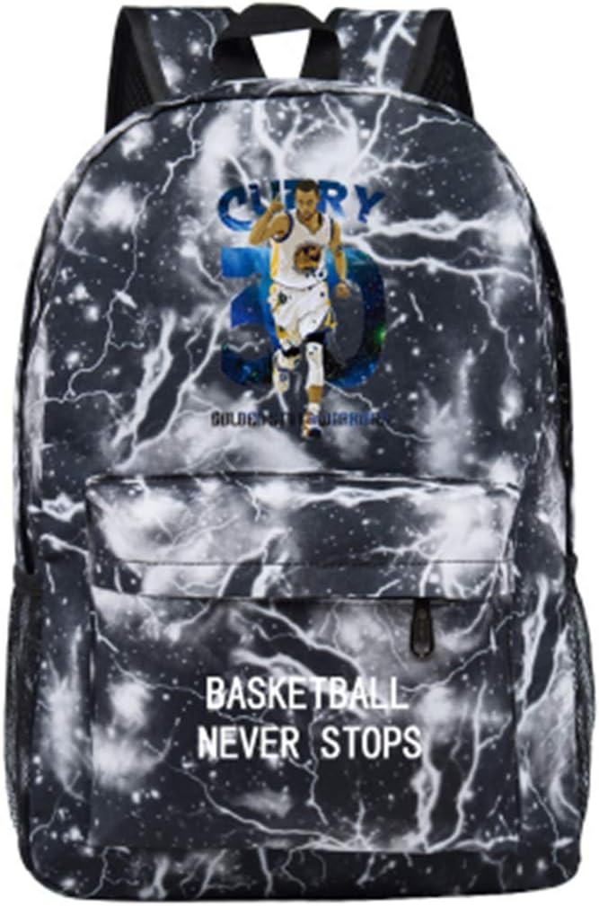 AUGYUESS Basketball Player Star Curry Backpack School Bag Daypack Bookbag Shoulder Bag
