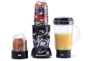 Wonderchef Nutri-Blend 63152293 400 Watt Mixer Grinder with 3 Jars (Black)