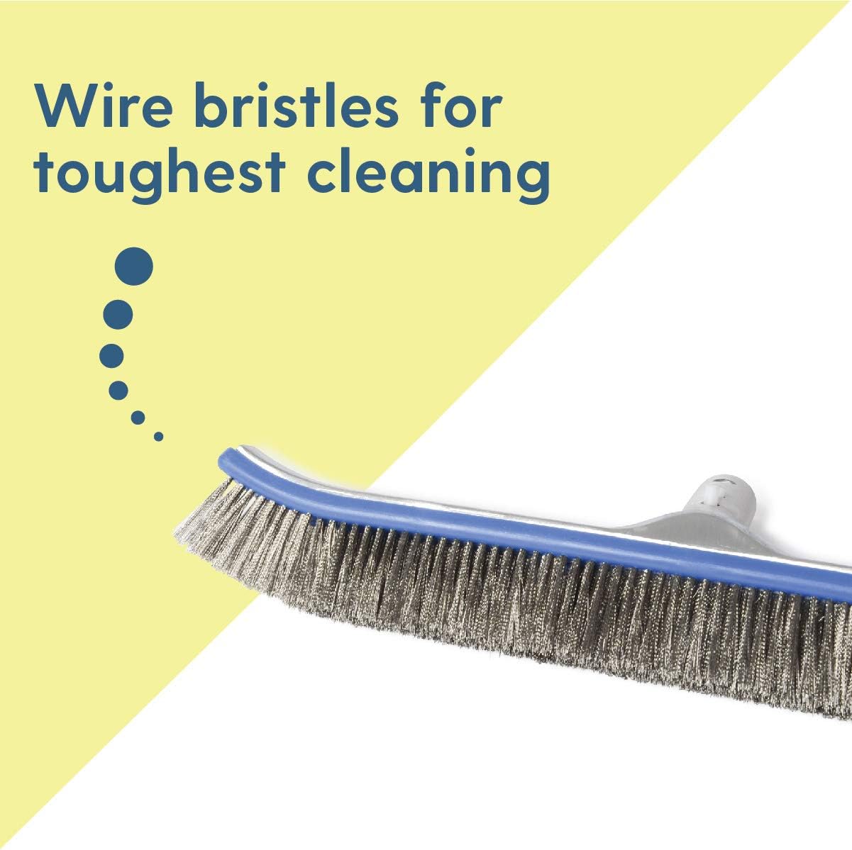 Milliard Pool Brush, 17" Extra-Wide, Heavy Duty Wire, Algae Cleaner Brush Designed for Concrete and Gunite Pools for Extremely Tough Stain Removal: Home & Kitchen