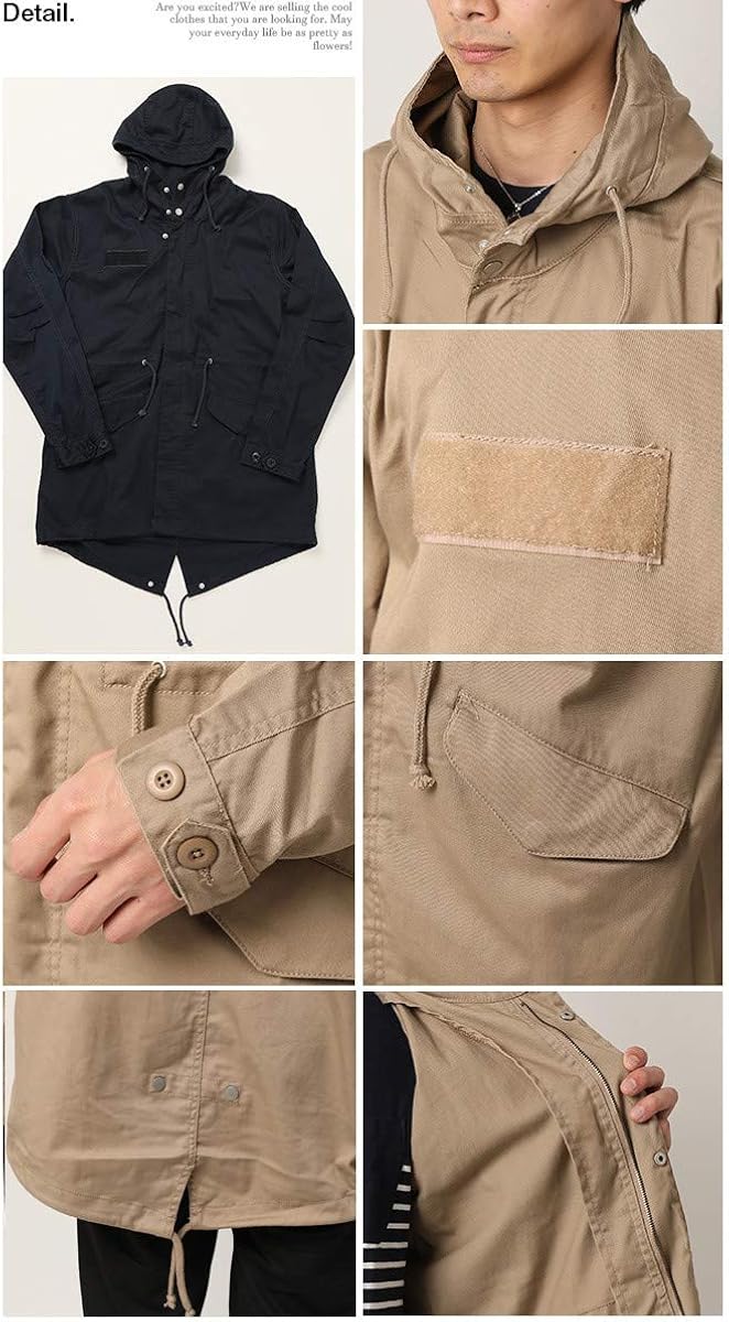 Amazon アーケード Arcade モッズコート メンズ スプリングコート ミリタリー ロング コート 春 コート ジャケット 通販