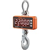 VEVOR Crane Scale, Hanging Scale Industrial Heavy Duty, Digital Crane Scale with Remote Control, Cast Aluminum Case &amp; LED Screen, 2200 lbs/1000 kg,High Precision for Construction, Factory, Farm
