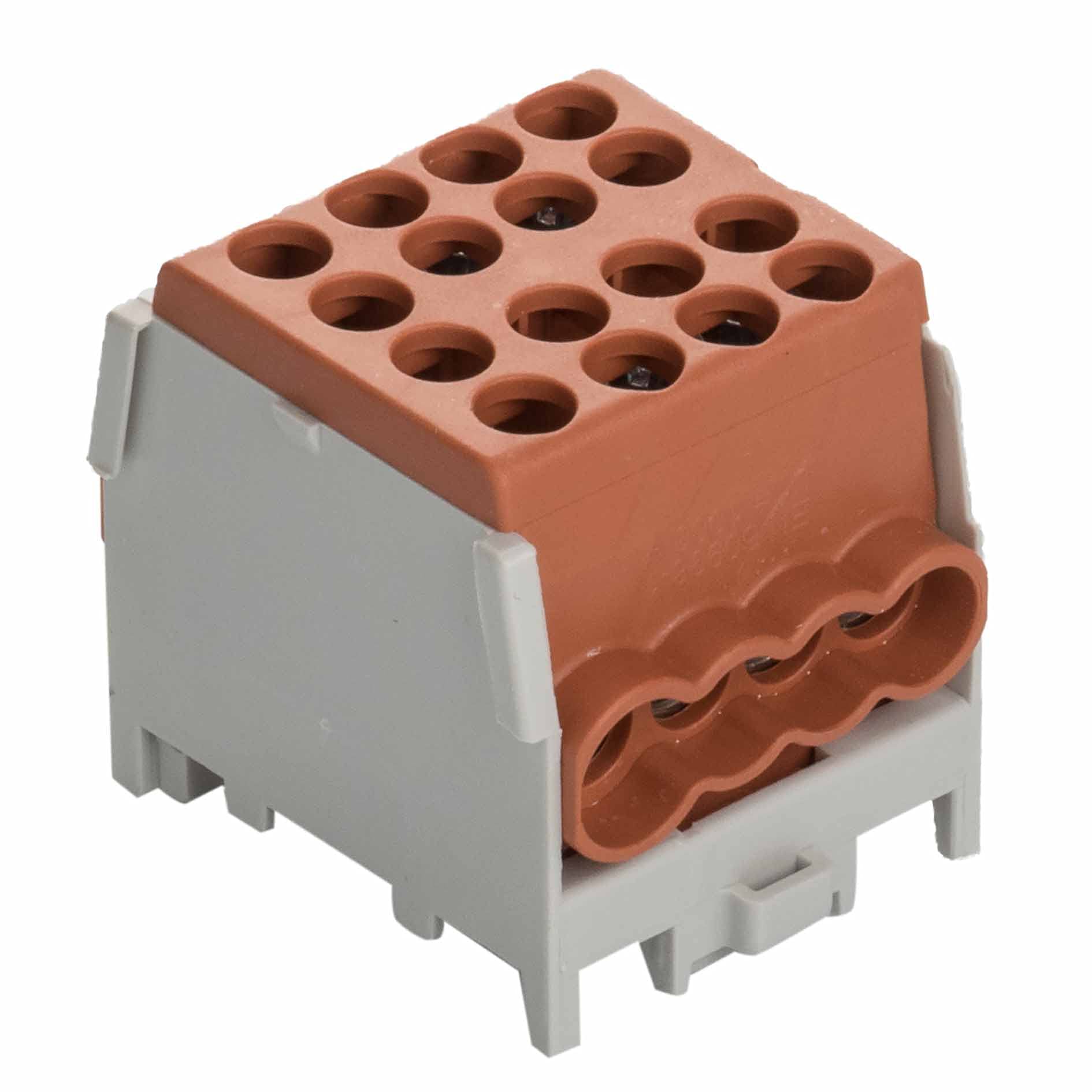 Pollmann HLAK 25-1/6 M2 Main Line Junction Clamp, Terminal Blocks, Brown