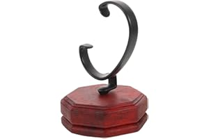 Holibanna Solid Wood and Metal Watch Holder Stand for Men and Women Sturdy Wristwatch Display Rack with Smooth