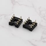 Be In Your Mind 20Pcs Gold Plated 8 Pin DIP IC Socket 2.54mm Pitch OP-AMP view 6