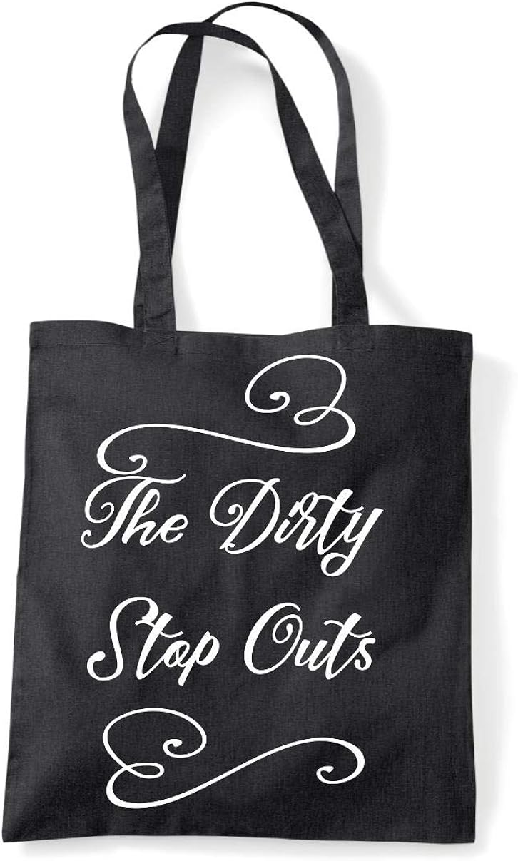 That Dirty Black Bag Dirty Stop Outs [HD17] cotton tote shopping bag - Black: Amazon.co.uk