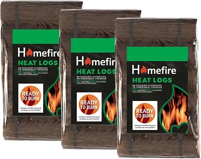 Homefire Shimada Heat Logs 36 Pack (3x12) Wood Burner Stove Fire Logs