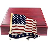 US Military Veteran Lapel Pin, Great Gifts for Veteran, Military Veteran Retirement Appreciation Gifts, Patriotic American Brooch