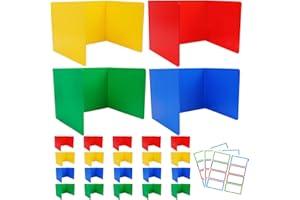 BBTEQEKN 24 Pack Student Desk Dividers, Durable and Waterproof Plastic Study Carrel Divider, Testing Dividers for Classroom, 